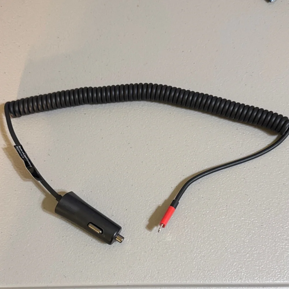 Car Charger Cable iPhone Lightening Black Coiled